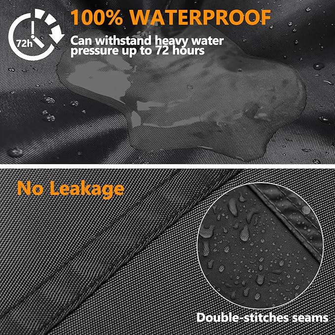 STARTWO Patio Furniture Covers Waterprpoof, Tear Resistant Rectangular Outdoor Furniture Set Cover for Table and Chairs, Outdoor Sectional Sofa Cover, 74"L x 47"W x 28"H