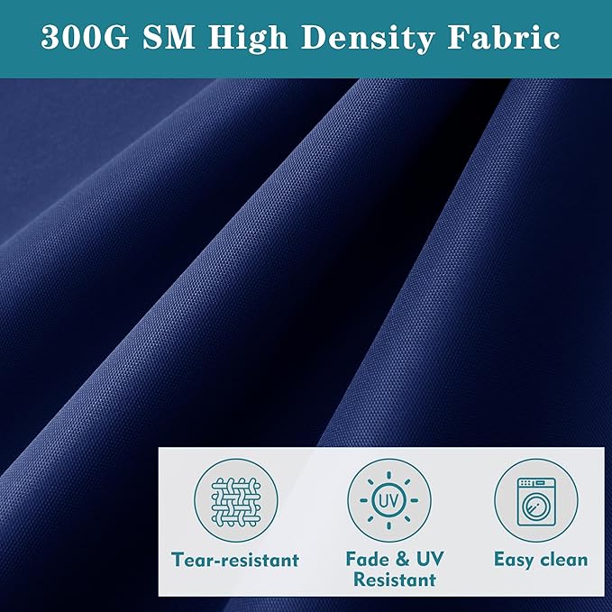 Chaise Lounge Cushion for Outdoor Furniture, Waterproof Fade and Tear Resistant Lounge Deck Chair Cushions for Patio Lawn Pool Resort Hotel, 72x21x3 Inch, Navy