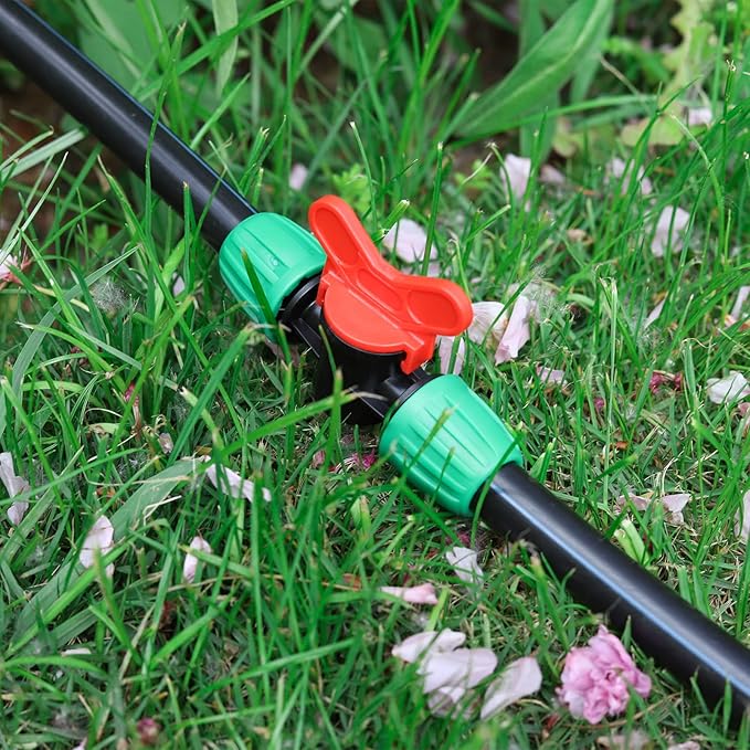 5 Pcs 1/2 Inch Drip Irrigation Switch Valve 1/2" Drip Irrigation Shut Off Valve Drip Irrigation Fittings Irrigation Valve for Drip System for Garden Water Flow Control