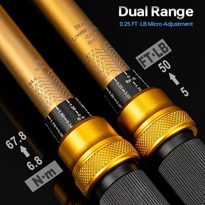 10PCS Full Magnetic Spark Plug Socket Set with 3/8" Drive Torque Wrench (5-50 FT.LB/6.8-67.8Nm), Swivel Magnetic Spark Plug Removal Kit Includes 14, 16, 18mm& 9/16, 5/8, 3/4, 13/16 Inch Sockets