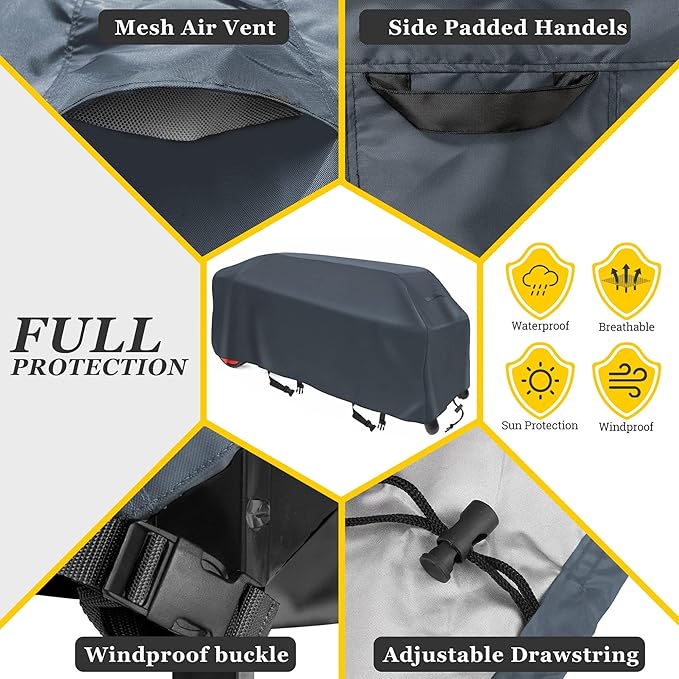 Log Splitter Cover for 5-9 Ton Gas-Powered and Electric-Powered Horizontal Log Splitters. Waterproof Outdoor All-Weather - Thickened and Tear-Resistant, Dustproof, Rainproof and UV-Proof