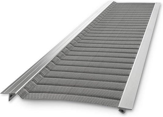 RAPTOR GUTTER GUARD – Contractor Grade Stainless Steel Micro-Mesh Gutter Guard Sample Pack. Standard (5.625 in. x 10 in.) & Super (7.187 in. x 10 in.) Samples (Screws Not Included)