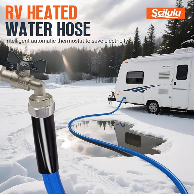 100FT Heated Water Hose for RV, Freeze Protection to -45°F, Lead-Free & BPA-Free, Safe Drinking Water for Campers, Gardening, Livestock, Home Use
