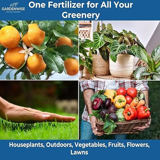 20-20-20 Water-Soluble Fertilizer β Powder for Liquid Plant Food for Indoor & Outdoor Plants, Orchids, Vegetables, Lawns, Flowers β 20 20 20 Fertilizer 4 Quarts (8 lbs)