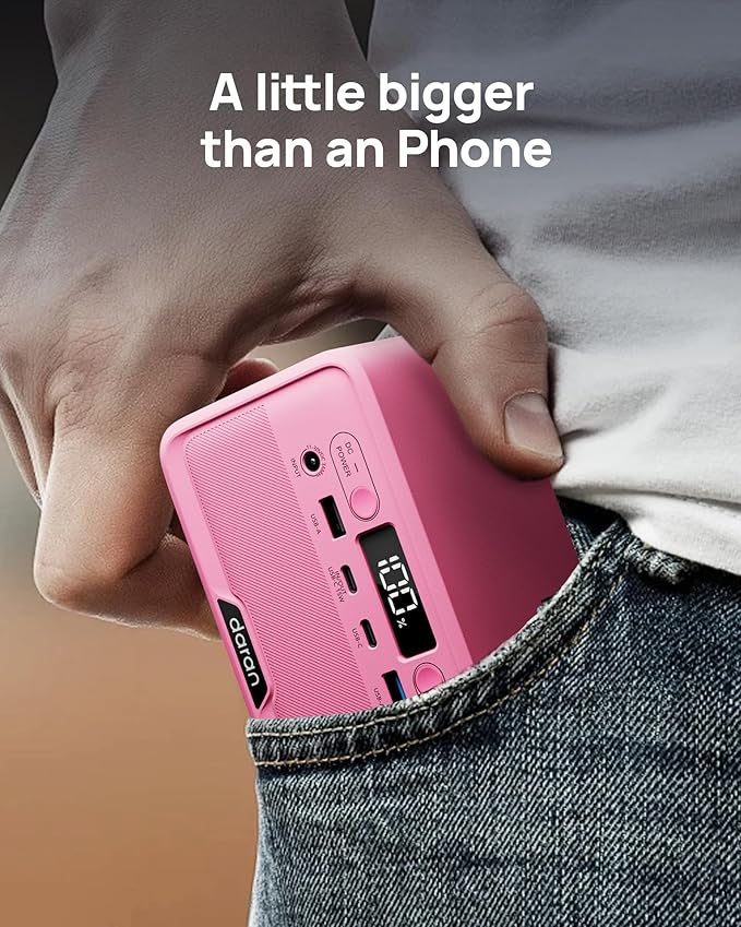 Portable Power Station 28,000mAh LiFePO4 Battery 100W(200W Peak) Solar Power Bank,Portable Charger Small Electric Generator with AC Outlets & PD Fast Charging Camping Essentials (Solar Panel Optional)