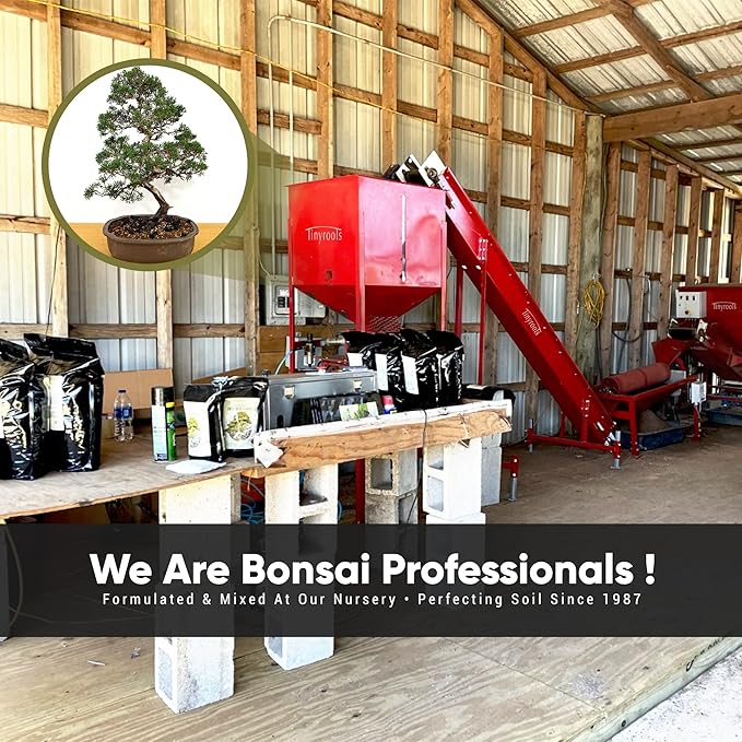 Tinyroots Conifer Bonsai Soil Blend – 2.5 Gallons - Formulated and Pre-Mixed for Junipers, Japanese Black Pines, White Pines, Cedar, Cypress and All Other Conifers