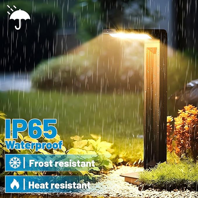 Sunvivo Solar Pathway Lights,2 Modes(Cold White/Warm White),Bright Solar Path Lights Outdoor Waterproof,Perfect Guide Light or Deco for Sideway,Driveway,Walkway,Backyard,Garden,Lawn,Event(4Pack)