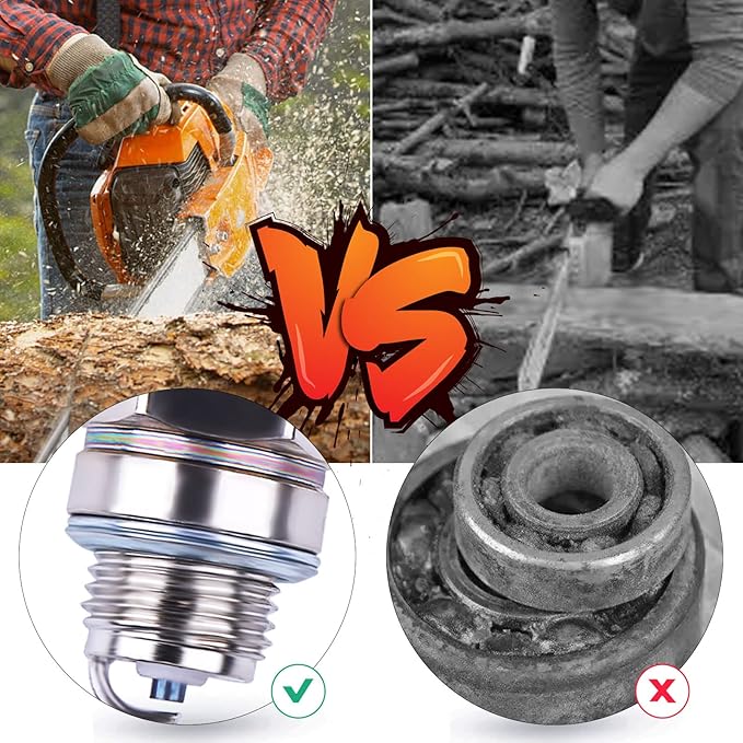 3 Pack L7T Spark Plug for 2-Stroke Small Engine for Husqvarna 33cc 43cc 47cc 49cc Chainsaw Trimmer Lawn Mower Chainsaw Trimmer Blower