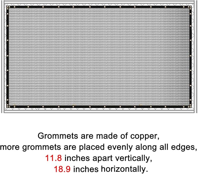 Sunnyglade 6 feet x 100 feet Privacy Screen Fence Heavy Duty Fencing Mesh Shade Net Cover for Wall Garden Yard Backyard (6 ft X 100 ft, Grey)