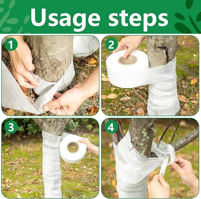 115Ft Tree Protector Wraps - Winter-Proof Antifreeze Bandage Tree Wrap - Reusable Plants Wrap to Protect Bark and Keep Plants Warm
