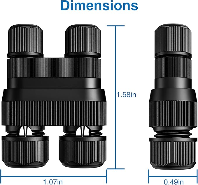 SUNVIE Fastlock2 Low Voltage Landscape Lighting Wire Connector Landscape Light Connectors Waterproof 12-18 Gauge Landscape Wire Connector for Outdoor Landscape Lighting Path Lights, 12 Pack