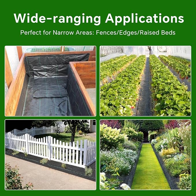 Weed Barrier Landscape Fabric Heavy Duty,3.2 OZ Premium Garden Weed Blocker Fabric for Weed Control, Plastic Ground Cover with Woven Weed Cloth,Durable Landscaping Fabric (2.8 X 200FT)