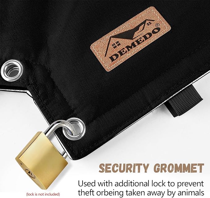 Backflow Preventer Insulation Cover - Backflow Pressure Vacuum Breaker Cover - Insulated Backflow Cover Pouch for Irrigation Back Flow Sprinkler Valves in Winter or Sun Exposure (13”W x 12”H, Black)