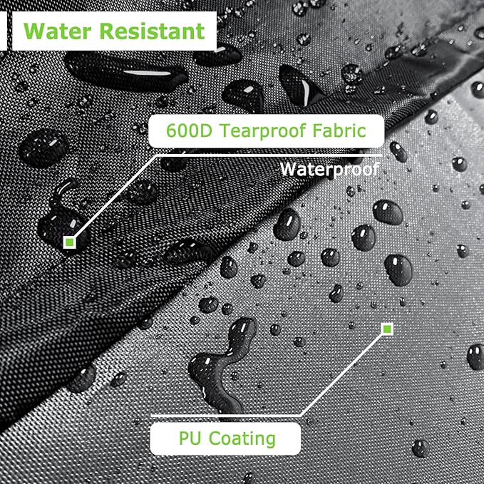 Patio Furniture Covers Waterproof, Heavy Duty 600D Outdoor Furniture Covers for Outside Sectional Sofa Set,Tear Resistance and Anti-UV, Black,126"L x 64"W x 28"H