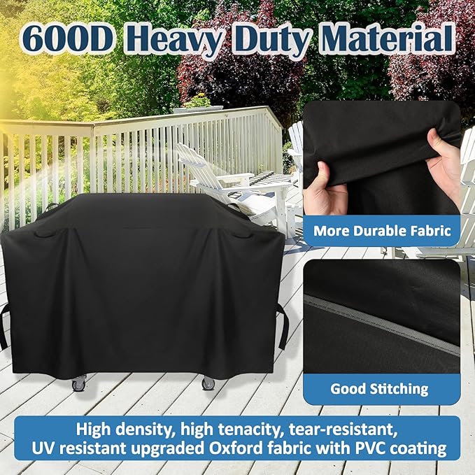 Griddle Cover for Blackstone 36 inch Griddle with Hood, 600D Heavy Duty 5482 Polyester Grill Cover for Blackstone 4 Burner Griddles with Strap, Waterproof Rip-Proof Windproof Outdoor Grill Cover