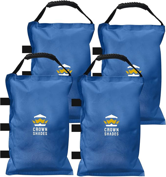 CROWN SHADES Sand Bags for Canopy Legs Sandbags for Weight-Canopy Weights, Pop Up Tent Weights Bags, Blue