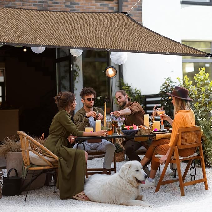 Shade Cloth for Garden,80% Mesh Tarp with Grommets Shade Cloth for Greenhouse,Patio,Vegetables,Plants Cover and Chicken Coops,Coffee Shade Net for Outdoor Garden