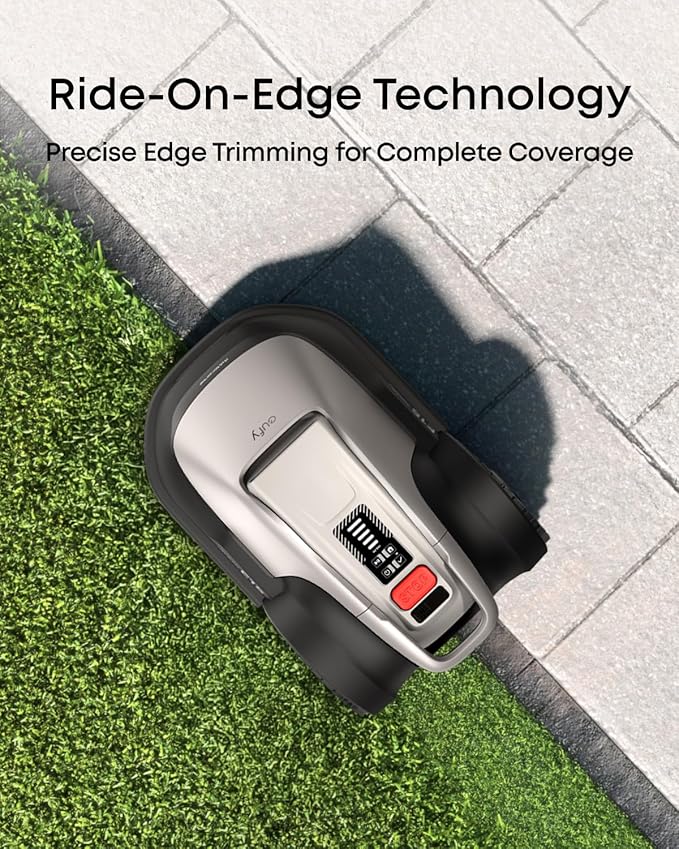 eufy E18 Robot Lawn Mower,Max 0.3 Acres,Wireless Robot Mower with Auto Mapping,Vision Navigation,Multi-Zone Management,Robotic Lawnmower with AI Obstacle Avoidance,APP Control,18°Slope,Cut Height1-3"