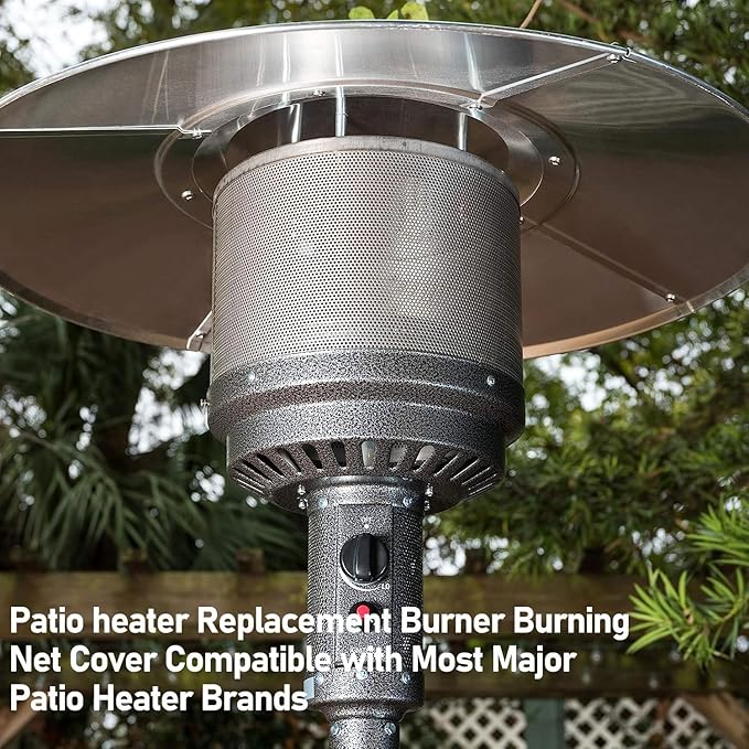 Patio Heater Burner Net Cover Outdoor Heater Replacement Parts Emitter Screen Stainless Steel Safety Heating Net Fittings Applied To Most Gas Patio Heater 10 3/4"Diameter