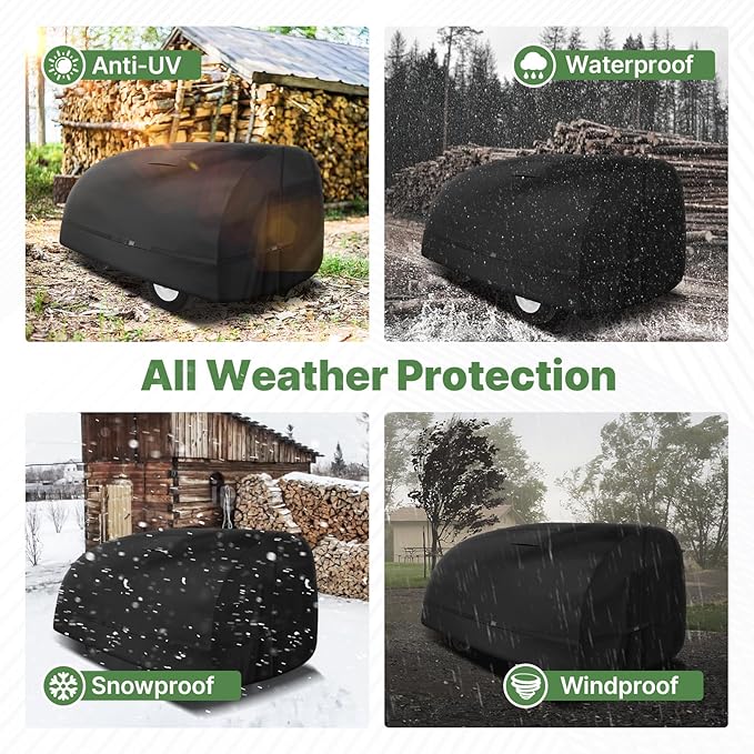 Cartist Log Splitter Cover Waterproof(83 "L X 45 "W X 39 ") Suitable for 15-45 ton log splitter cover All Weather Protection Resistant to rain,snow,wind,UV wood splitter cover- black