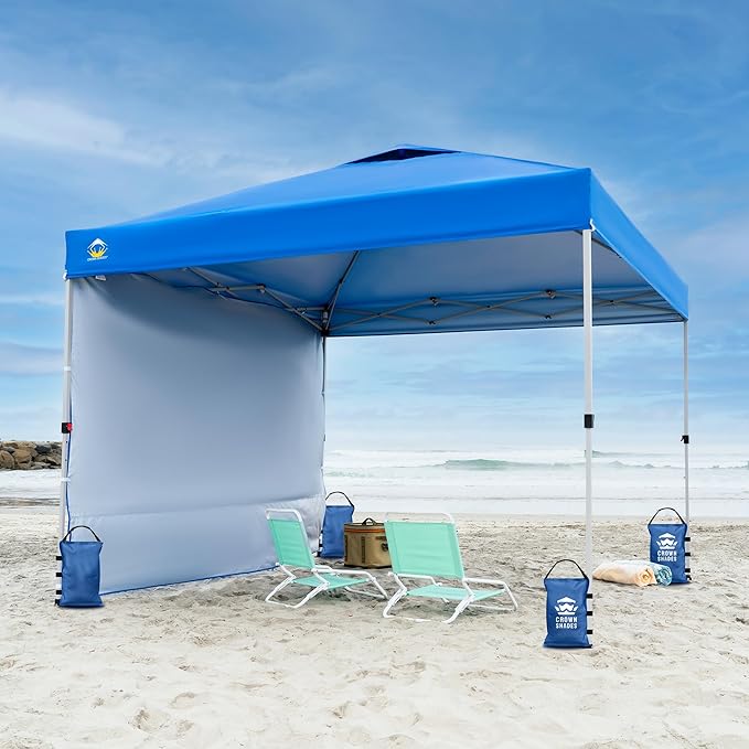 CROWN SHADES Sand Bags for Canopy Legs (150 LBS) Sandbags for Weight, Canopy Weights, Pop Up Tent Weights Bags, Blue (Unfilled)