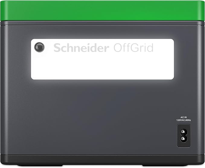 Schneider OffGrid Portable Power Station 500, 517Wh Portable Solar Generator for Camping or Home, PPS500, Wireless phone charger, solar generator options