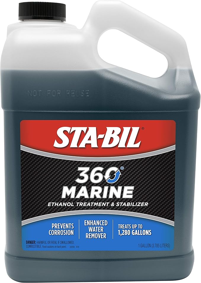 STA-BIL Marine Fuel System Treatment | Full Fuel System Cleaner, Injector Cleaner | Additive for Boats & Watercrafts, In-Season Cleaning & Protection 1 Gallon (4 Pack)