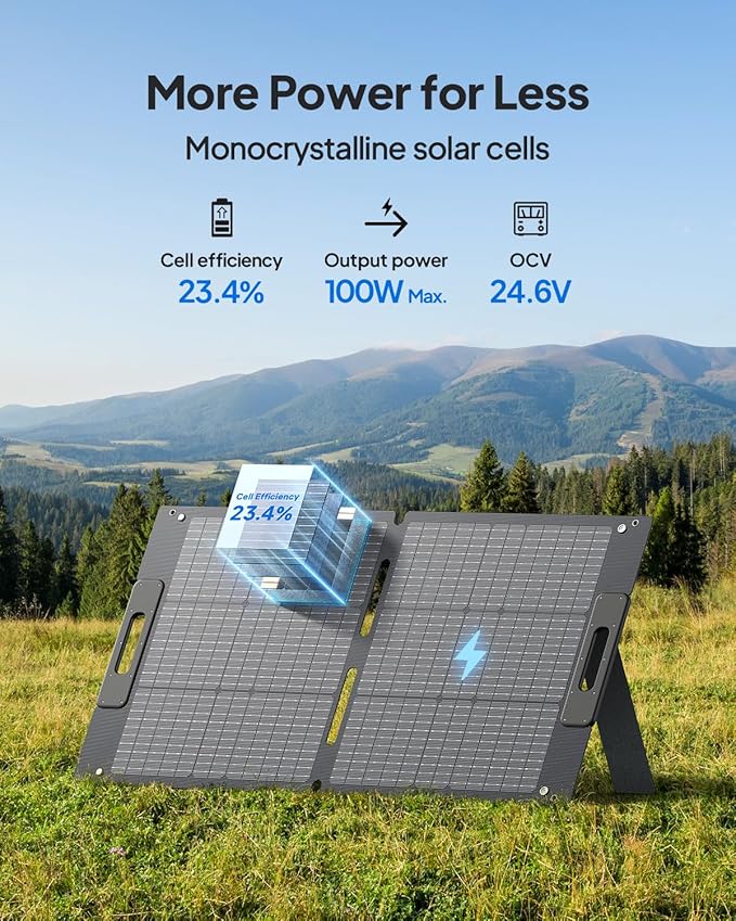 BLUETTI Solar Generator Elite 30 V2 with 100W Solar Panel (Ships Separately), 288Wh LiFePO4 Portable Power Station, 600W AC Outlets (1500W Power Lifting), for Camping, Home Use, Emergency