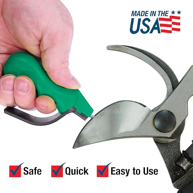 AccuSharp Large Garden Tools and Lawn Mower Blades Sharpener, Ideal for Loopers, Pruners and Shears, Safe, Easy-to-Use, Made in the USA