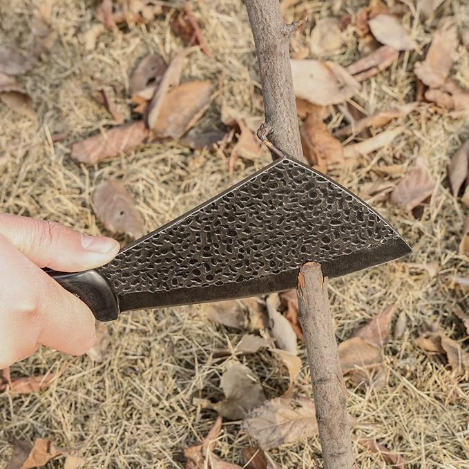 11 Inch Hatchet with Sheath, Small Compact Machete Axes, Fixed Blade Full Tang Camping Tactical Knife for Woodworking, Garden Machete Axe with Sheath for Bushcraft Yards Bushes Wood, A2BK