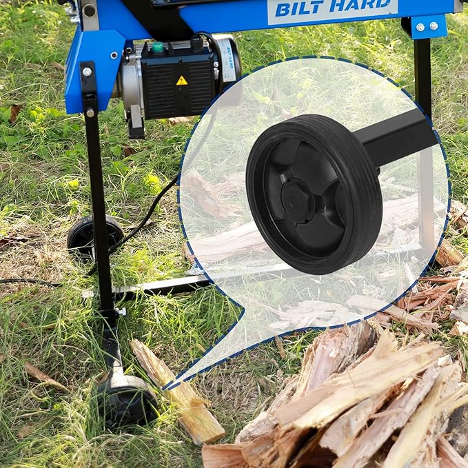 BILT HARD 6.5 Ton Electric Log Splitter with Stand - 15 Amp Motor Wood Splitter with Hydraulic Ram, Electric Firewood Splitting Machine Firewood Processing, Home Heating, and Yard Maintenance