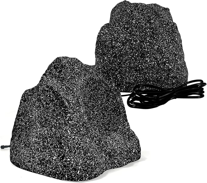 STUDIOFINIX 6.5 Inches Bluetooth Rock Speakers Outdoor Waterproof, 400W Powerful Bass & All Weather, for Backyard Garden Pool Deck BBQ Porch (Pair