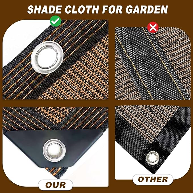 20x30FT 80% Shade Cloth Sun Shade Net with Grommets Sunblock Net Mesh Tarp for Garden,Plants Cover,Greenhouse and Patio