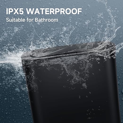 TIPGO 5 Gallon Motion Senor Bathroom Trash Can with Lid, Automatic Garbage Can Touchless, Smart Plastic Waste Basket for Narrow Spaces, Bathroom, Office, Bedroom, Living Room (Black)