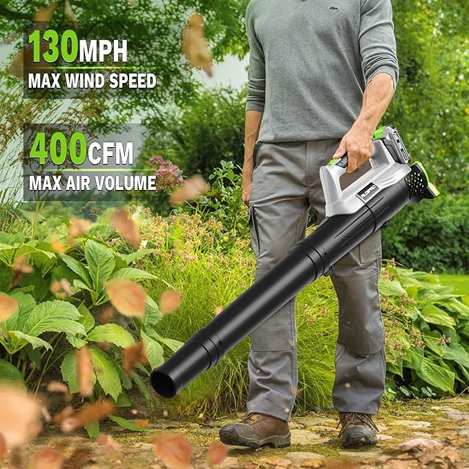 2-in-1 Cordless String Trimmer & Leaf Blower, 21V Lightweight Electric Weed Wacker with Auto-Feed Spool, 2 Batteries & Fast Charger – Perfect for Lawn Edging, Patio, Deck, Garden