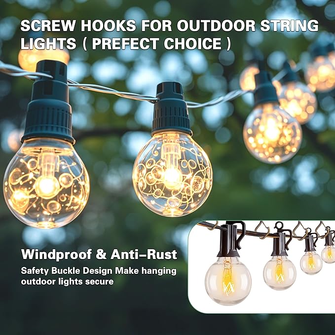 12 PCS Q-Hanger Hooks for String Lights, Ceiling Hangers for Plants & Wind Chimes, Christmas Decorations Outdoor Hooks Bronze