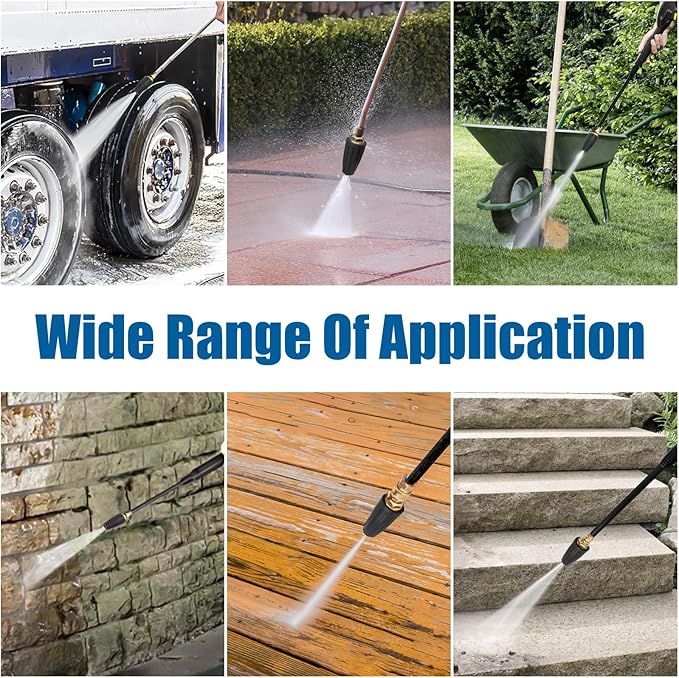 Tips Turbo Nozzle for 1/4'' Quick Connect Pressure Washer, 4000 PSI Max, 4.0 GPM 4.0 Orifice