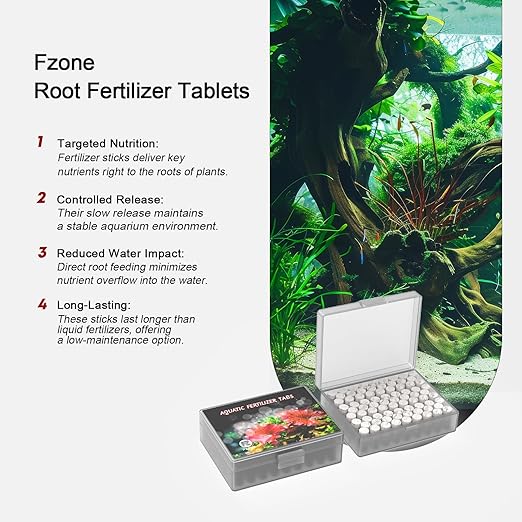 FZONE Root Tabs Freshwater Aquarium Plant Fertilizer 50-Count (1 Pack)