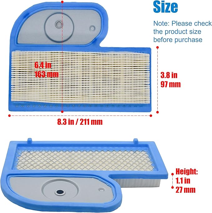11013-7002 FH451V Air Filter Tune Up Kit Replacement for Kawasaki FH580V FH451V FH500V FH531V 17hp 19hp 23hp Engine, Replacement for John Deere with 49065-7010 Oil Filter