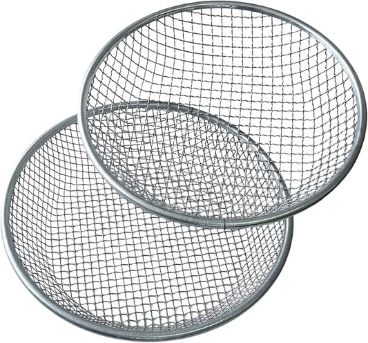 2PCS YUEBM Gardening Sand Soil Compost Sifter Perfect for 5 Gallon Bucket, 1/4 Inch Mesh, 3/8 Inch Mesh