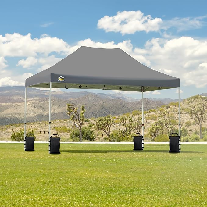 CROWN SHADES Sand Bags for Canopy Legs (150 LBS) Sandbags for Weight, Canopy Weights, Pop Up Tent Weights Bags, Black (Unfilled)