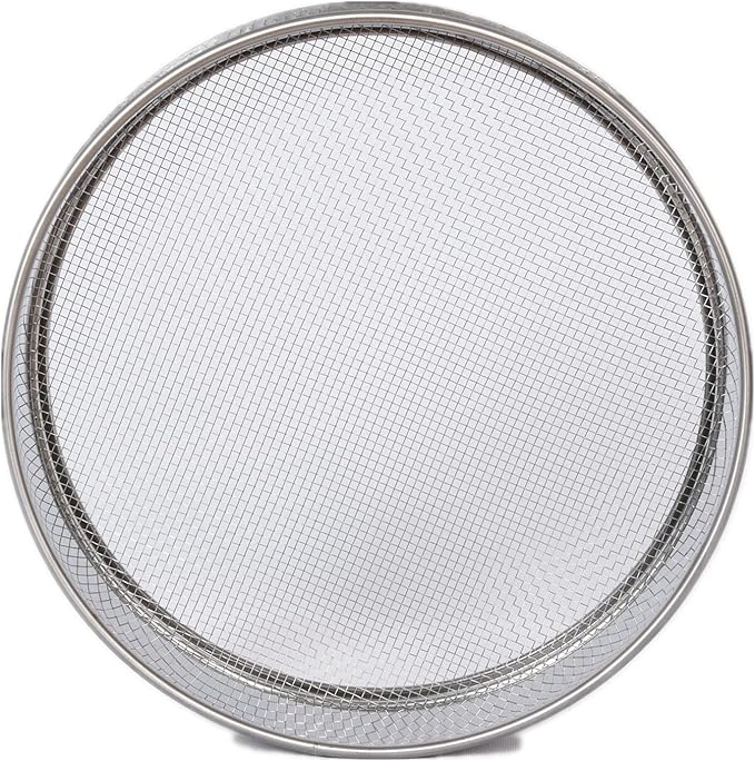 Garden Soil Sifter -10" Sifting Pan-Sieve for Sand Rocks Dirt Compost (1/8”Mesh Screen)
