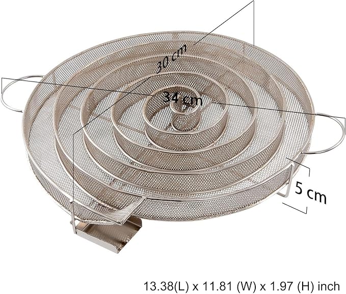 Realcook 13 Inch Cold Smoke Generator for BBQ Grill or Smoker Wood Dust Hot and Cold Smoking Salmon Meat Burn Time up to 18-24 Hours