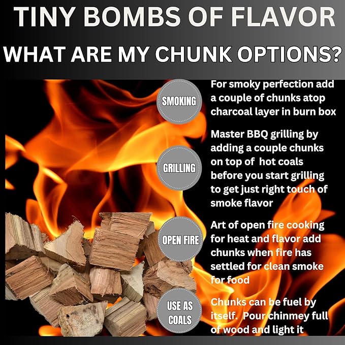 Cattleack Smok'in Tinder Wood Chunks for Smoking Meat, Elevate Your BBQ with Premium Grilling Chunks, Approx.10 lbs All-Natural Kiln-Dried Smoking Wood, Proudly from USA, Grill Like a Pro (Pecan)