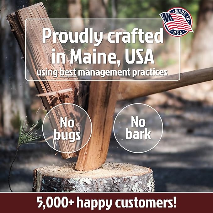 Toasted Oak 5 Inch Universal Cooking Firewood - 8 lbs. ~575cuin Premium Kiln Dried Cooking Wood for Grills, Smokers and Ooni, Solo, Bertello Pizza Ovens (Red and White Oak Hardwood)