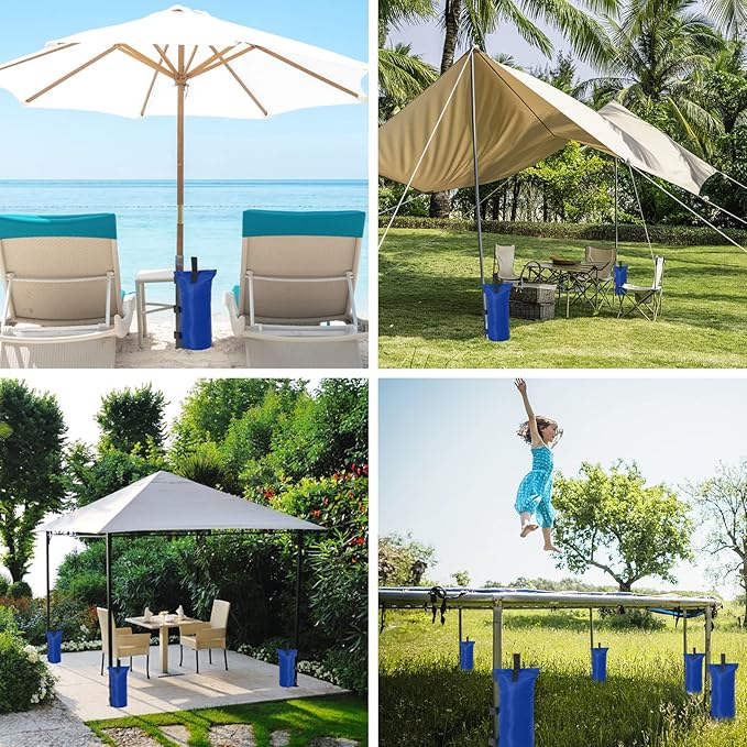 COOSHADE Canopy Tent Sand Bags Gazebo Weights Bags,4 Pack,112LBS,Blue