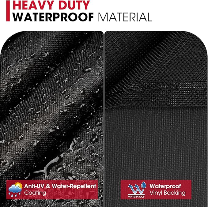 Unicook Griddle Cover for Blackstone 22 Inch and 17 Inch Griddle with Hood and Stand, Heavy Duty Waterproof Outdoor BBQ Grill Cover with Sealed Seam, Black