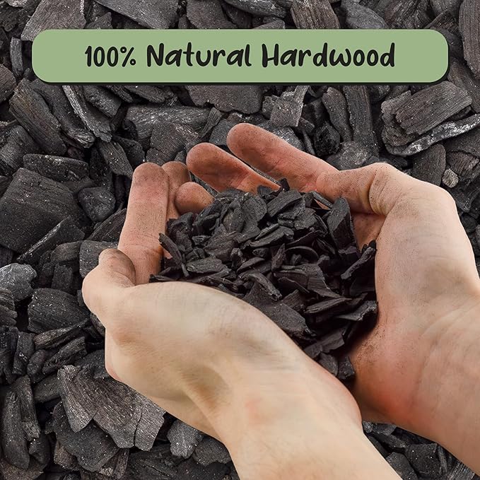 Horticultural Charcoal for Indoor Plants (8 Quarts), Hardwood Soil Additive for Orchids, Terrariums, and Gardening