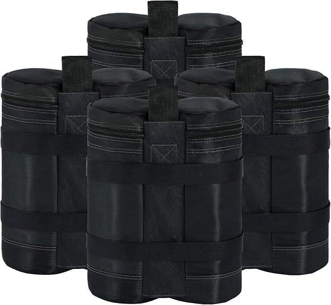 COOSHADE Canopy Tent Sand Bags Gazebo Weights Bags,4 Pack,Black,150LBS