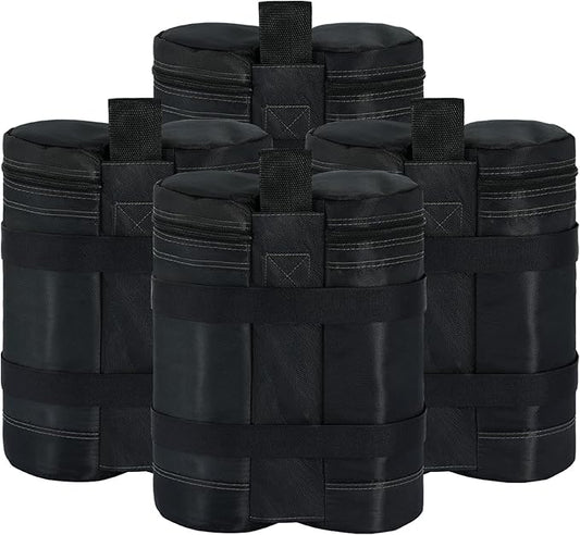 COOSHADE Canopy Tent Sand Bags Gazebo Weights Bags,4 Pack,Black,150LBS